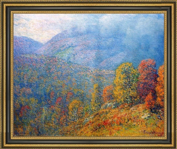 John Joseph Enneking Mountain Landscape Framed Premium Canvas Print, 20"x25"