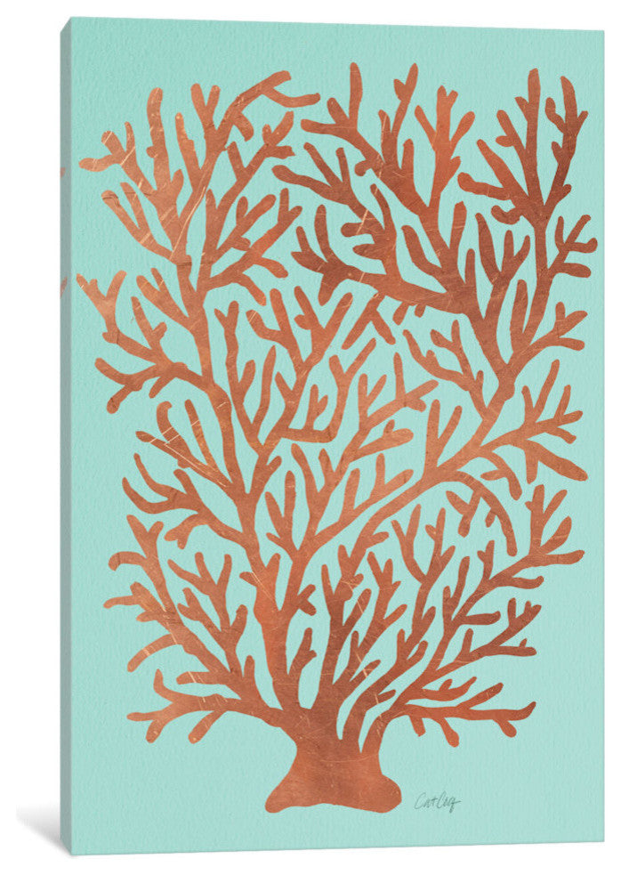 "Copper Coral Artprint" by Cat Coquillette, 40x26x1.5