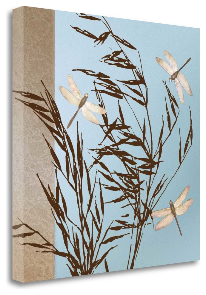 "Dragonflies" By Caroline Gold,Ready to Hang Giclee Print on Gallery Wrap Canvas