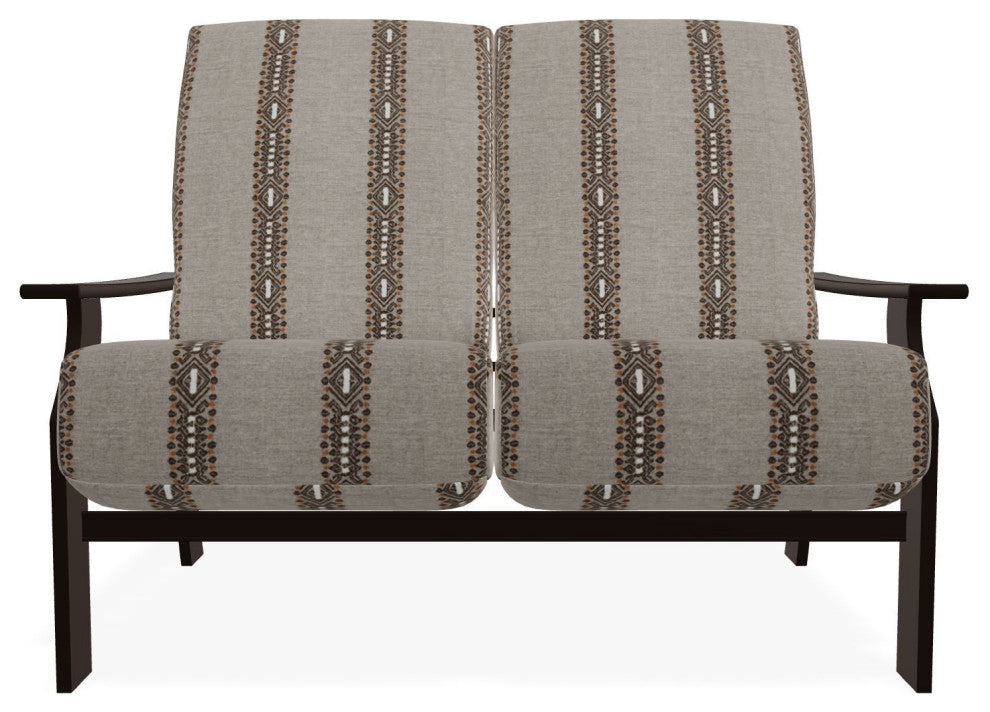 St. Catherine Deep Seat Outdoor Loveseat, Guru Walnut/Kona