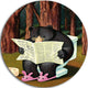 Bear In The Woods, Animal Digital Art Disc Metal Wall Art, 23"