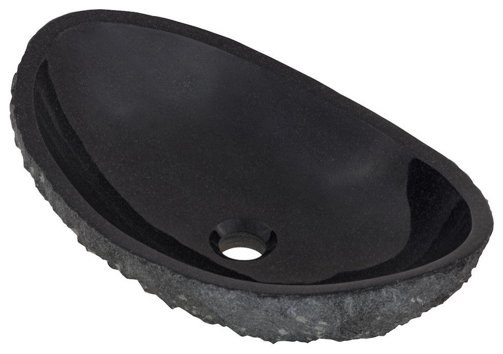 Novatto NOSV-AS Absolute Natural Oval Granite Slipper Vessel Sink