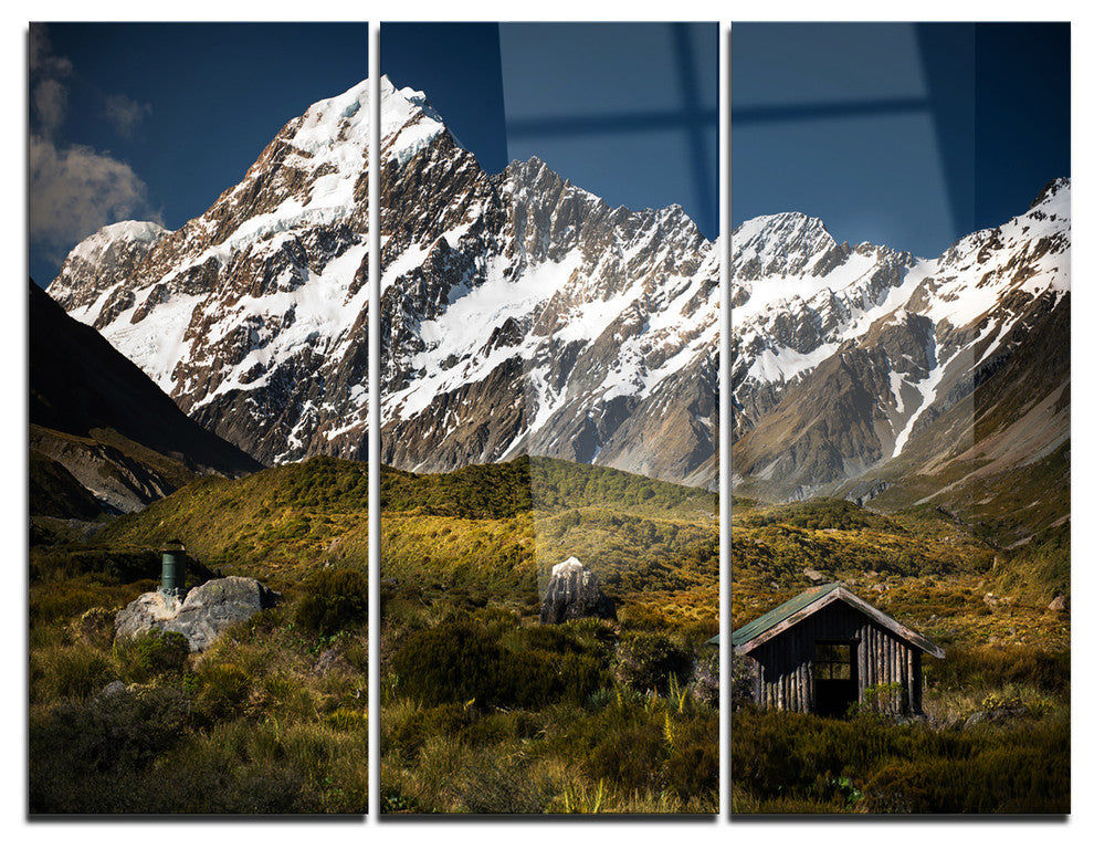 "Foggy Mountains and Valley" Photo Metal Wall Art, 3 Panels, 36"x28"