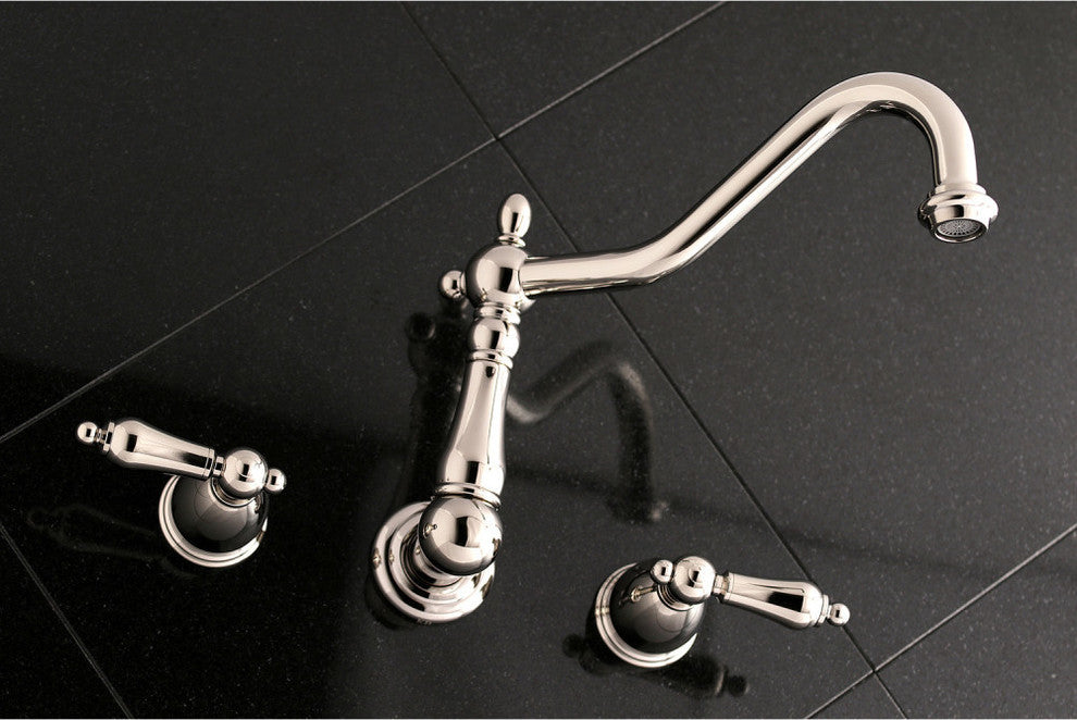 Kingston Brass Wall Mount Tub Faucet, Polished Nickel