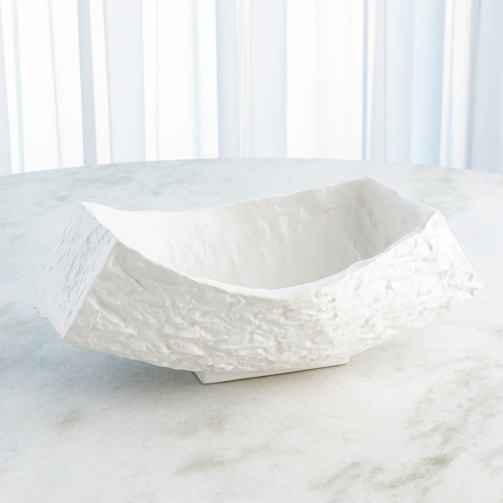 Tree Texture Bowl, Matte White