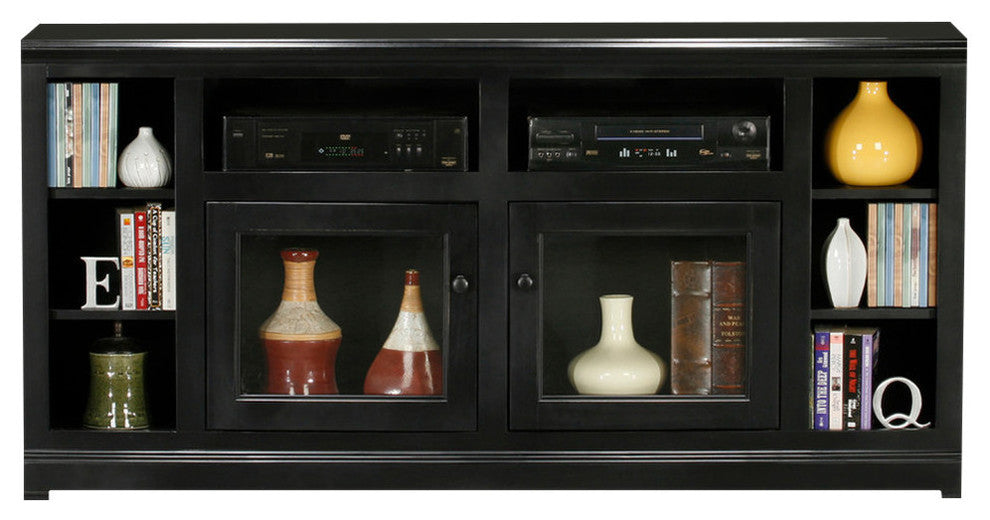 Eagle Furniture 66" Coastal Tall Thin Entertainment Console, Chocolate Mousse