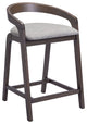 Troy Counter Stool, Set of 2 Dove Gray and Espresso