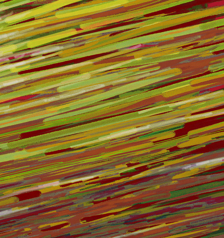 Polyester Decorative Placement, Abstract Coastal, Red, Set of 4