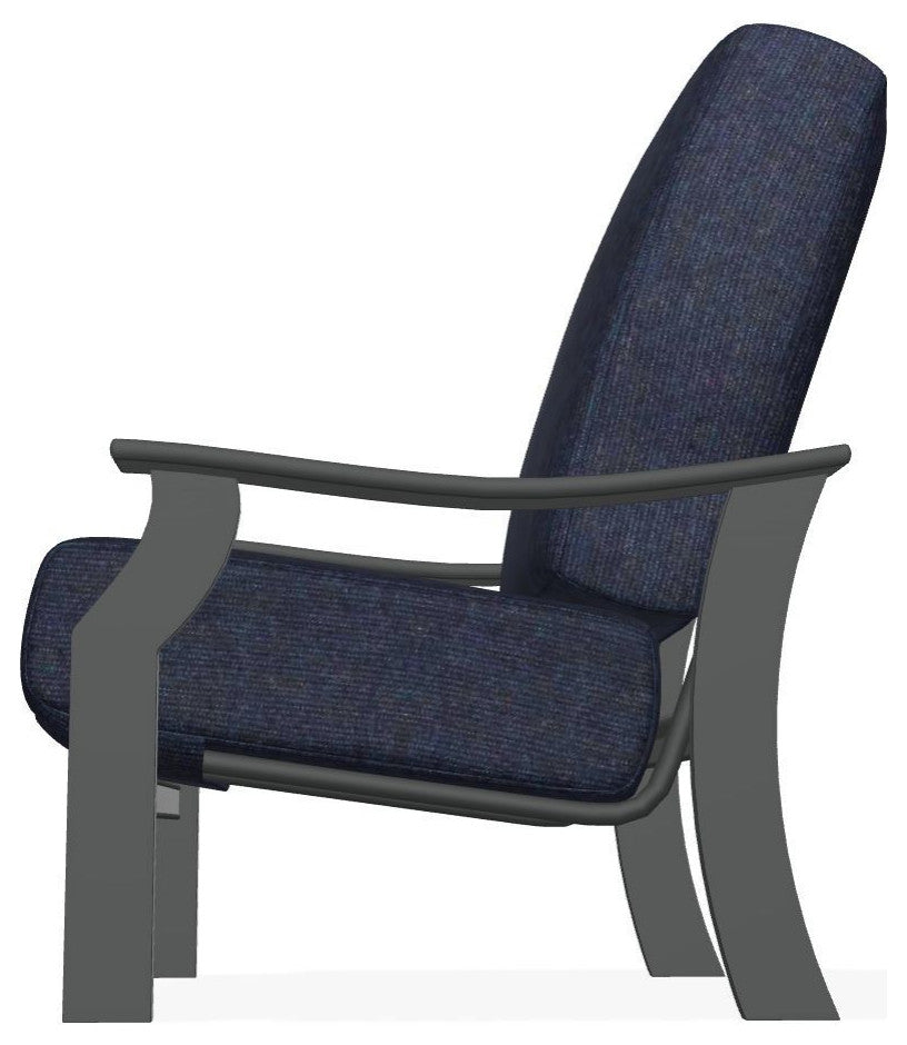 St. Catherine Deep Seat Outdoor Armchair, Indigo/Graphite