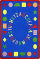 Kid Essentials Rug, First Lessons, 5'4"x7'8", Blue