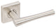 Champagne Lever, Tubular Privacy, Satin Stainless Steel, 2-3/8" Backset