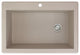 Radius 33" silQ Granite Single Bowl Kitchen Sink with 1 Hole in afe Latte