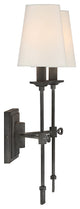 Lorainne 2 Light Sconce, Oxidized Black