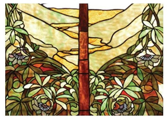 Meyda Lighting 74065 29"W X 48"H Tiffany Tree of Life Stained Glass Window