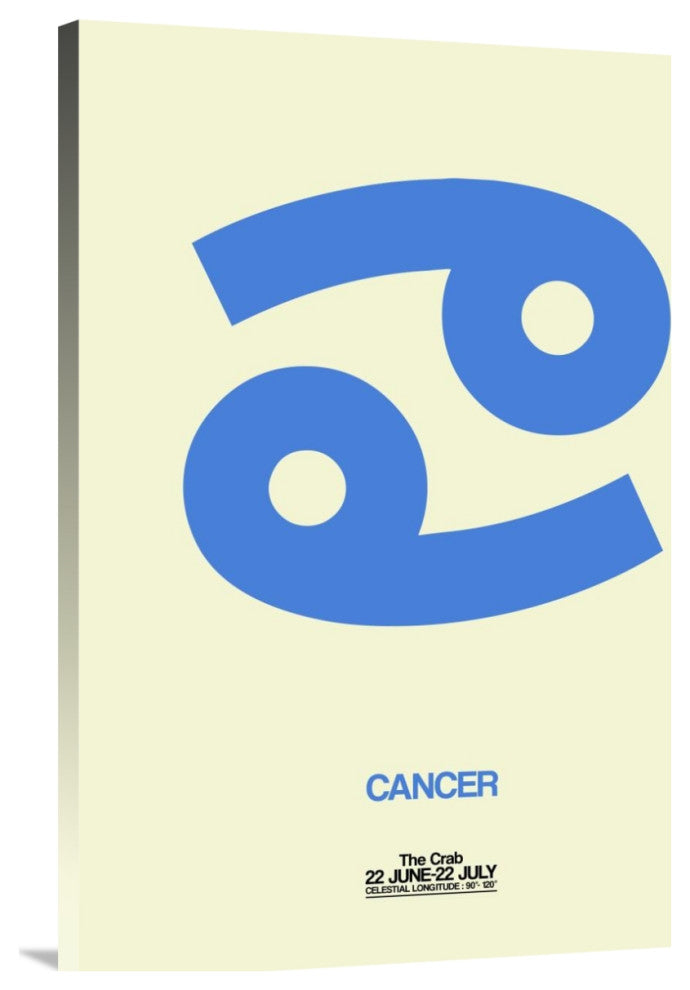 "Cancer Zodiac Sign Blue" Fine Art Print