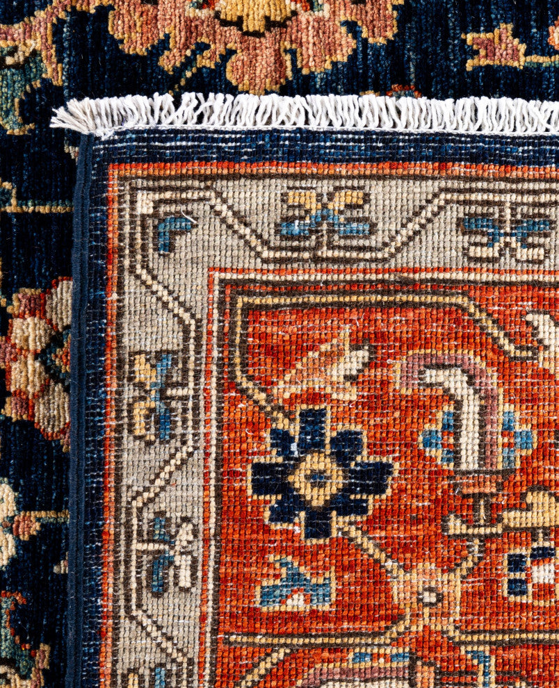 Serapi One-of-a-Kind Hand-Knotted Area Rug Blue, 6'3" x 9'2"