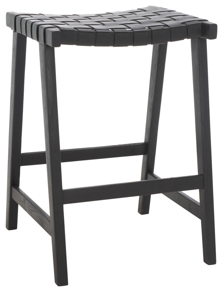 Safavieh Abreu Rectangle Counter Stool, Black