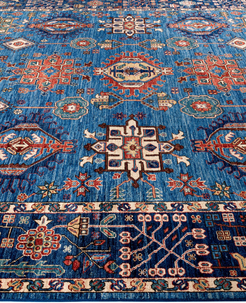 Serapi One-of-a-Kind Hand-Knotted Area Rug Light Blue, 9'0" x 11'9"