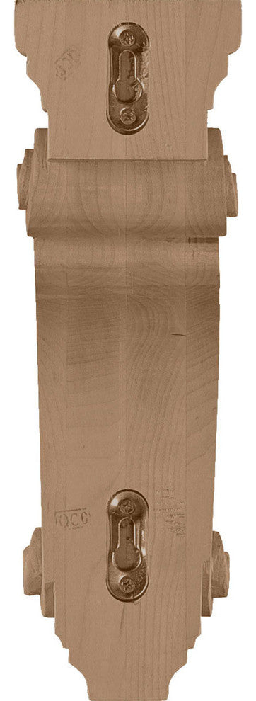 3 3/8"W x 6 1/2"D x 10 1/2"H Los Angeles Hollow Back Corbel, Red Oak