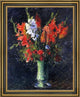 Gustave Caillebotte Vase of Gladiolas Framed Premium Canvas Print, 16"x20"
