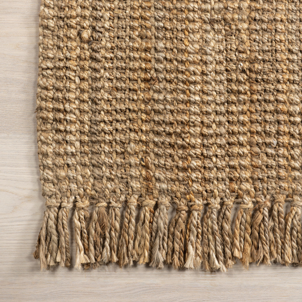 Nuloom Hand Woven Maui Chunky Loop Rug, Natural 6'x9'