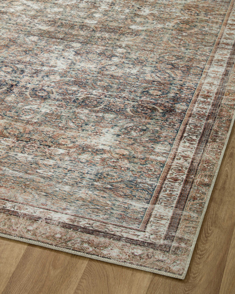 Chris Loves Julia x Loloi Jules Ink / Terracotta 9'-6" x 14' Area Rug