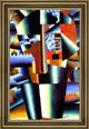 Kazimir Malevich Portrait of Ivan Klium - 18" x 27" Framed Premium Canvas Print