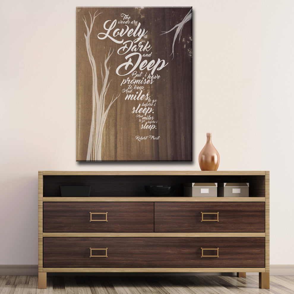 Ready2HangArt Robert Frost - Promises by Olivia Rose Canvas Art, 16" Hx12" W