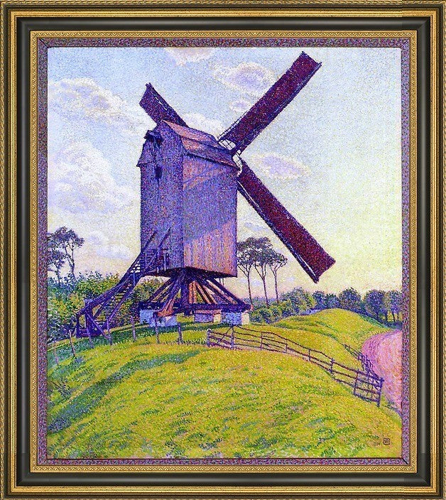 Theo Van Rysselberghe the Mill at Kelf Framed Premium Canvas Print, 20"x25"
