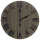 Handsome 21" Rustic Farmhouse Wood Wall Clock, Rustic Gray