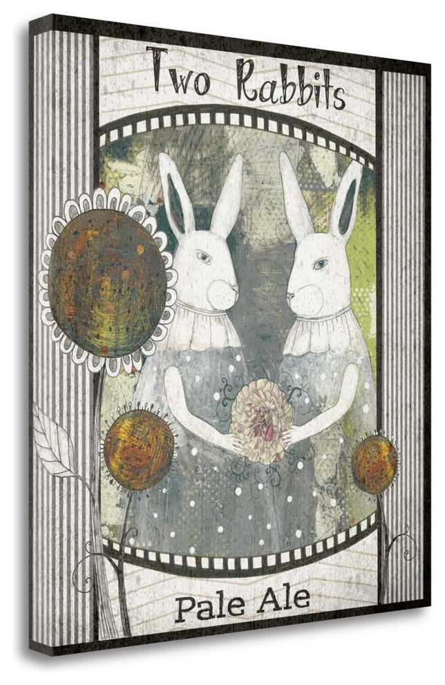 "Two Rabbits Pale Ale" By Sarah Ogren, Giclee Print on Gallery Wrap Canvas