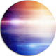 Glowing Straight Lines, Abstract Digital Art Round Wall Art, 38"