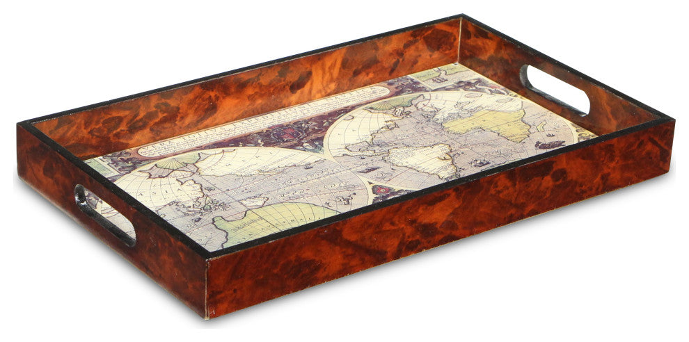 Travelers Glass Top Tray