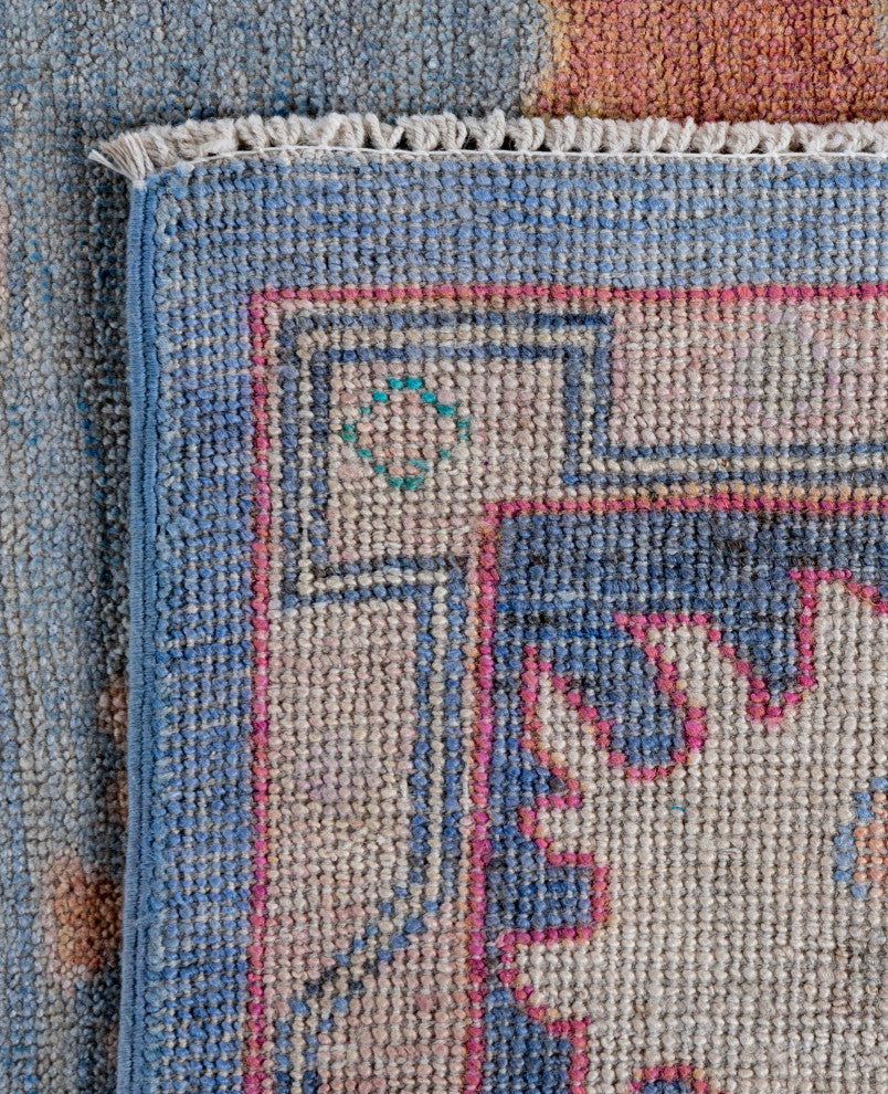 Oushak One-of-a-Kind Hand-Knotted Area Rug Light Blue, 8'0" x 9'9"