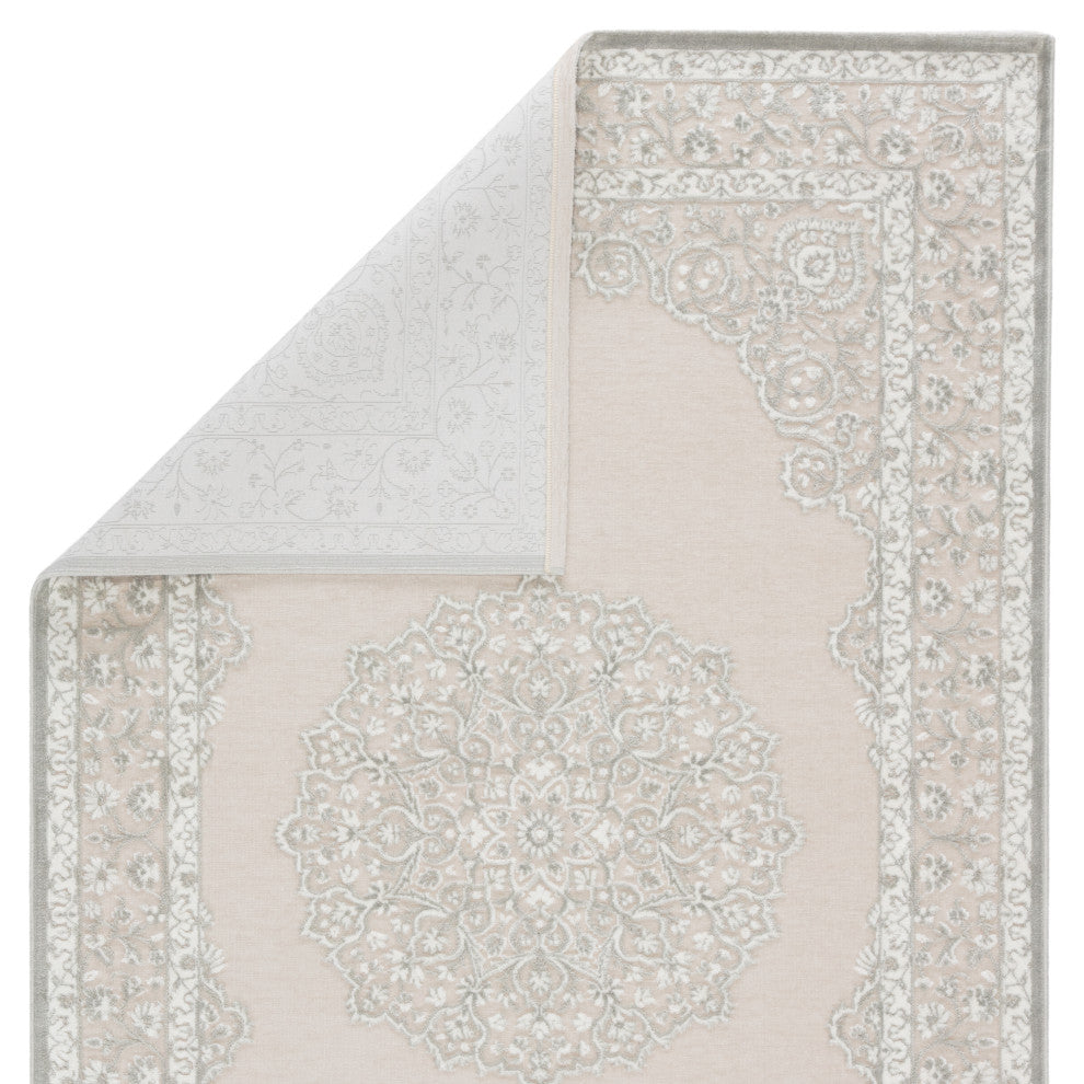 Jaipur Living Malo Medallion Gray/White Area Rug, 5'x7'6"