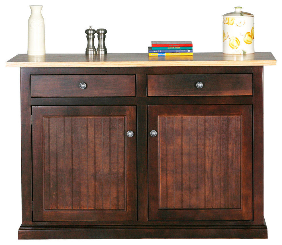 Eagle Furniture 53" Wide Traditional Coastal Kitchen Island, Caribbean Rum