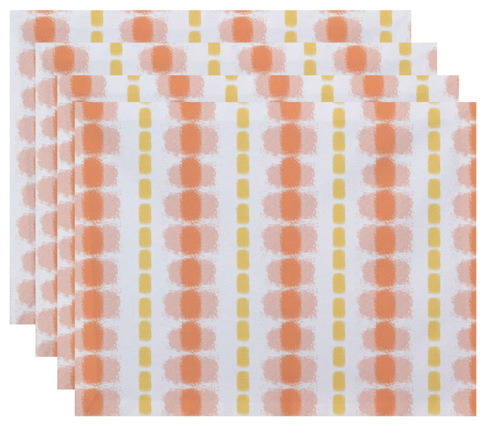 Watercolor Stripe, Stripe Print Placemat, Set of 4, Yellow