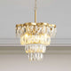 Abigil Gold 4-light Crystal Glass Prism 4-tier Chandelier