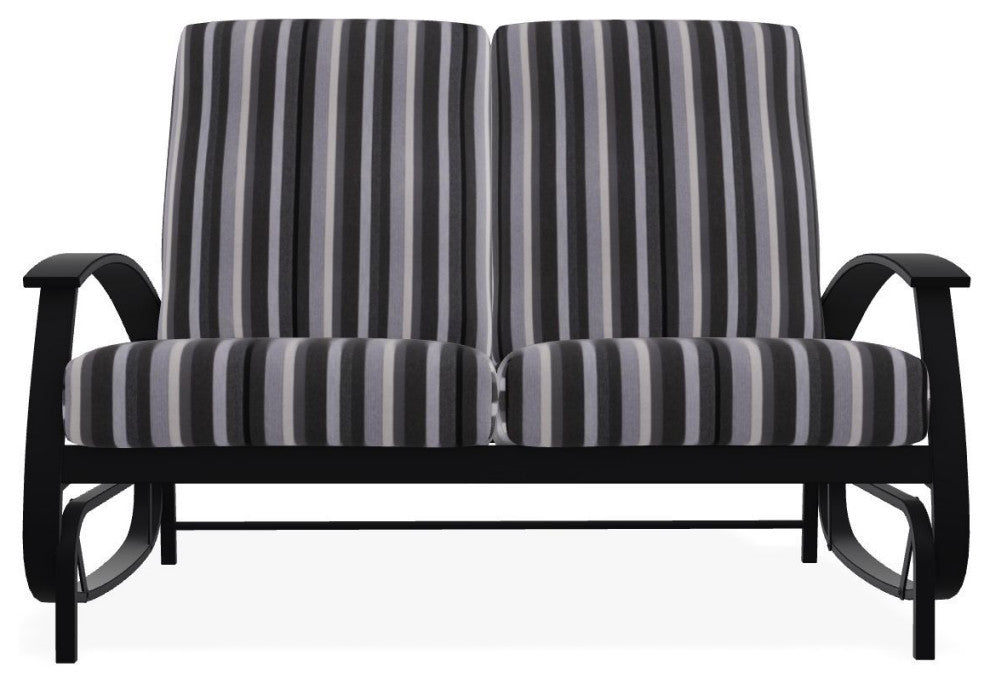 Belle Isle Cushion Deep Seating 2-Seat Glider, Sensory Granite/Black