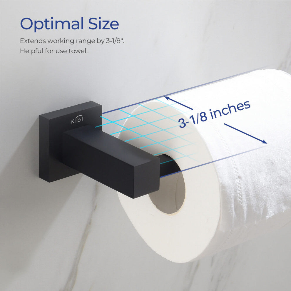 Cube Bathroom Tissue Holder KBA1502, Matte Black