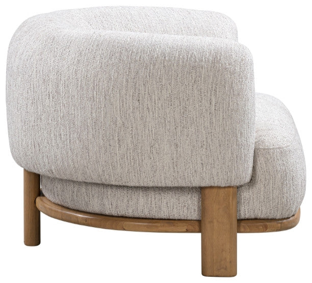 Vittori Upholstered Solid Oak Accent Chair