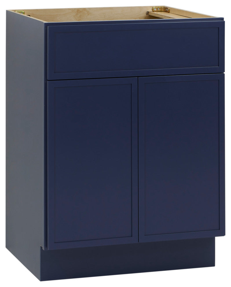 Vanity Art Birch Plywood Single Base Storage Cabinet, Blue, 24"