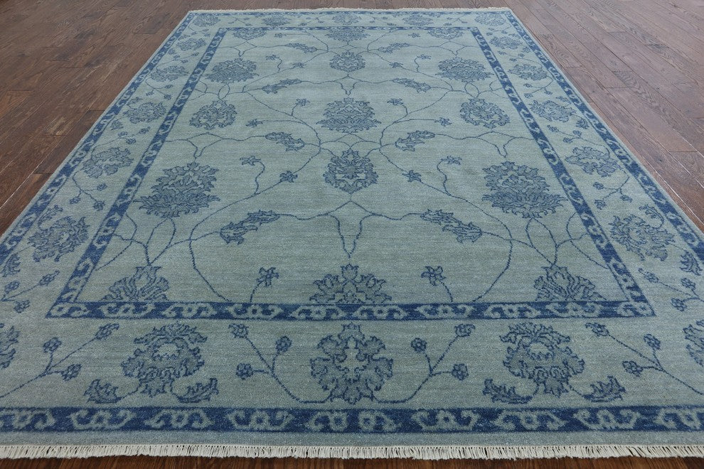 8' Square Oriental Oushak Handmade Rug, W2162