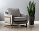 Kalmin Rustic Bronze Armchair, Pimlico Pebble
