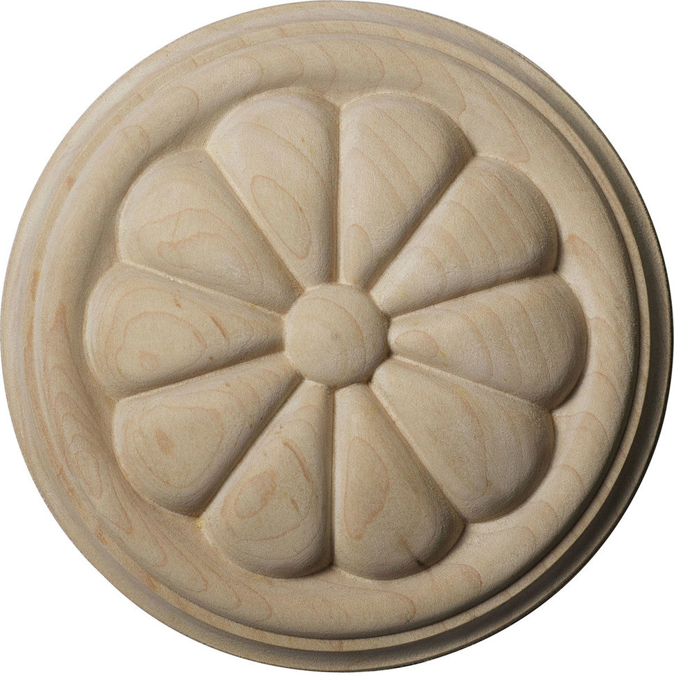 5"W x 5"H x 3/4"P Reese Rosette, Alder