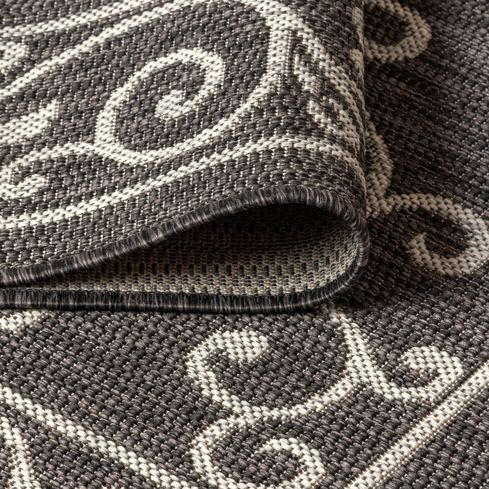 Charleston Vintage Filigree Textured Weave Indoor/Outdoor Area Rug