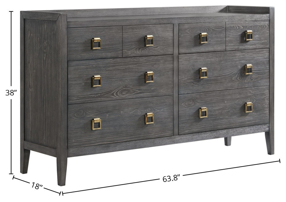 Portia 6-Drawer Dresser, Brushed Brindle
