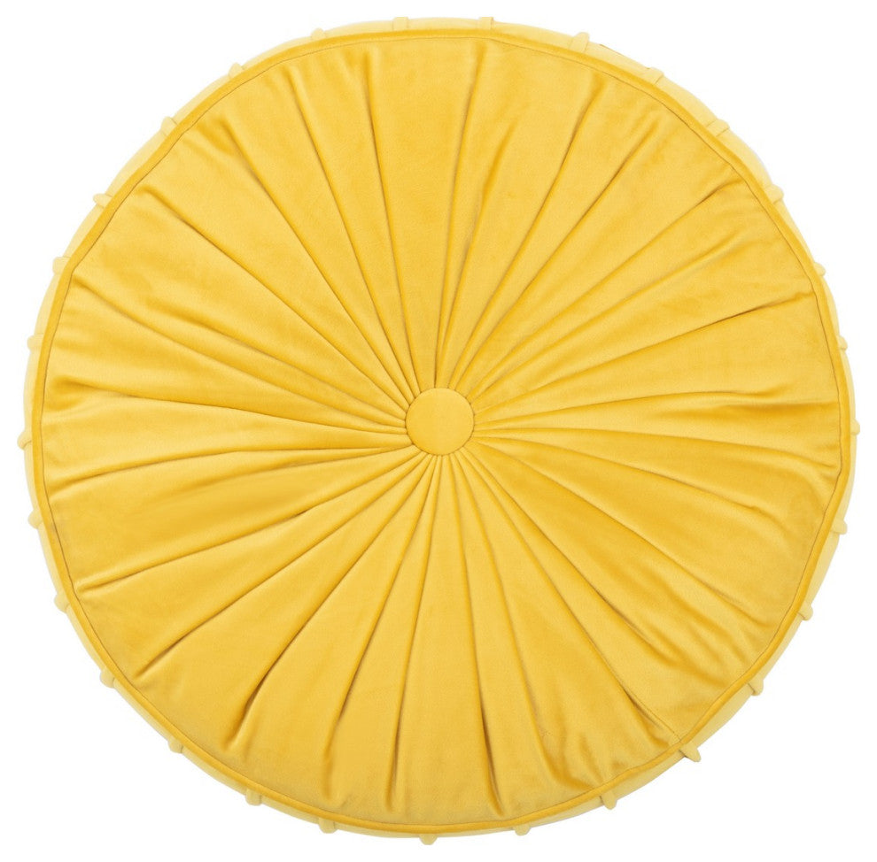 Safavieh Clary Floor Pillow Mustard 18" X 18"
