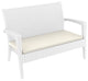 Compamia Miami Outdoor Love Seat, White