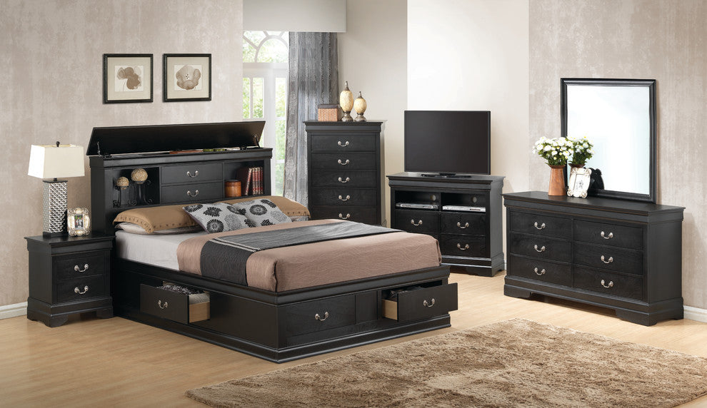 Montara Storage Bed, Black, Full